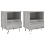vidaXL Noptiere, 2 buc., gri sonoma, 40x35x50 cm, lemn compozit vidaXL Noptiere, 2 buc., gri sonoma, 40x35x50 cm, lemn compozit