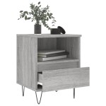 vidaXL Noptiere, 2 buc., gri sonoma, 40x35x50 cm, lemn compozit vidaXL Noptiere, 2 buc., gri sonoma, 40x35x50 cm, lemn compozit