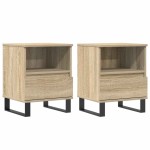 vidaXL Noptiere, 2 buc., stejar sonoma, 40x35x50 cm, lemn compozit vidaXL Noptiere, 2 buc., stejar sonoma, 40x35x50 cm, lemn compozit