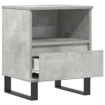 vidaXL Noptiere, 2 buc., gri beton, 40x35x50 cm, lemn compozit