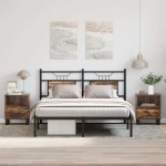 vidaXL Noptiere, 2 buc., stejar fumuriu, 40x35x50 cm, lemn compozit vidaXL Noptiere, 2 buc., stejar fumuriu, 40x35x50 cm, lemn compozit