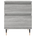 vidaXL Noptiere, 2 buc., gri sonoma, 40x35x50 cm, lemn compozit vidaXL Noptiere, 2 buc., gri sonoma, 40x35x50 cm, lemn compozit