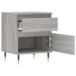 vidaXL Noptiere, 2 buc., gri sonoma, 40x35x50 cm, lemn compozit vidaXL Noptiere, 2 buc., gri sonoma, 40x35x50 cm, lemn compozit