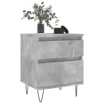 vidaXL Noptiere, 2 buc., gri beton, 40x35x50 cm, lemn compozit