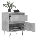 vidaXL Noptiere, 2 buc., gri beton, 40x35x50 cm, lemn compozit