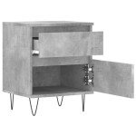 vidaXL Noptiere, 2 buc., gri beton, 40x35x50 cm, lemn compozit