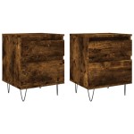 vidaXL Noptiere, 2 buc., stejar fumuriu, 40x35x50 cm, lemn compozit vidaXL Noptiere, 2 buc., stejar fumuriu, 40x35x50 cm, lemn compozit