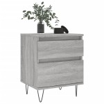 vidaXL Noptiere, 2 buc., gri sonoma, 40x35x50 cm, lemn compozit vidaXL Noptiere, 2 buc., gri sonoma, 40x35x50 cm, lemn compozit