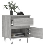vidaXL Noptiere, 2 buc., gri sonoma, 40x35x50 cm, lemn compozit vidaXL Noptiere, 2 buc., gri sonoma, 40x35x50 cm, lemn compozit