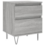 vidaXL Noptiere, 2 buc., gri sonoma, 40x35x50 cm, lemn compozit vidaXL Noptiere, 2 buc., gri sonoma, 40x35x50 cm, lemn compozit