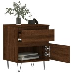 vidaXL Noptiere, 2 buc., stejar maro, 40x35x50 cm, lemn compozit