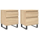 vidaXL Noptiere, 2 buc., stejar sonoma, 40x35x50 cm, lemn compozit vidaXL Noptiere, 2 buc., stejar sonoma, 40x35x50 cm, lemn compozit