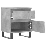 vidaXL Noptiere, 2 buc., gri beton, 40x35x50 cm, lemn compozit vidaXL Noptiere, 2 buc., gri beton, 40x35x50 cm, lemn compozit