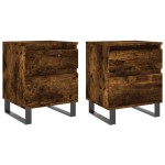 vidaXL Noptiere, 2 buc., stejar fumuriu, 40x35x50 cm, lemn compozit vidaXL Noptiere, 2 buc., stejar fumuriu, 40x35x50 cm, lemn compozit