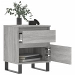 vidaXL Noptiere, 2 buc., gri sonoma, 40x35x50 cm, lemn compozit vidaXL Noptiere, 2 buc., gri sonoma, 40x35x50 cm, lemn compozit