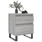 vidaXL Noptiere, 2 buc., gri sonoma, 40x35x50 cm, lemn compozit vidaXL Noptiere, 2 buc., gri sonoma, 40x35x50 cm, lemn compozit