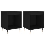 vidaXL Noptiere, 2 buc., negru, 40x35x50 cm, lemn compozit vidaXL Noptiere, 2 buc., negru, 40x35x50 cm, lemn compozit