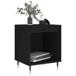 vidaXL Noptiere, 2 buc., negru, 40x35x50 cm, lemn compozit vidaXL Noptiere, 2 buc., negru, 40x35x50 cm, lemn compozit