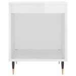 vidaXL Noptiere, 2 buc., alb extralucios, 40x35x50 cm, lemn compozit