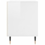 vidaXL Noptiere, 2 buc., alb extralucios, 40x35x50 cm, lemn compozit