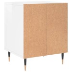 vidaXL Noptiere, 2 buc., alb extralucios, 40x35x50 cm, lemn compozit
