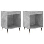 vidaXL Noptiere, 2 buc., gri beton, 40x35x50 cm, lemn compozit vidaXL Noptiere, 2 buc., gri beton, 40x35x50 cm, lemn compozit