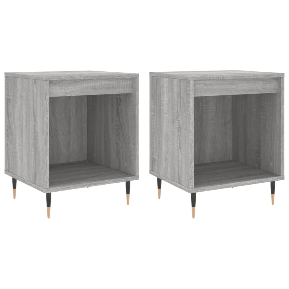 vidaXL Noptiere, 2 buc., gri sonoma, 40x35x50 cm, lemn compozit
