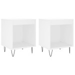 vidaXL Noptiere, 2 buc., alb, 40x35x50 cm, lemn compozit
