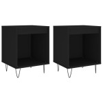 vidaXL Noptiere, 2 buc., negru, 40x35x50 cm, lemn compozit vidaXL Noptiere, 2 buc., negru, 40x35x50 cm, lemn compozit