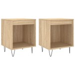 vidaXL Noptiere, 2 buc., stejar sonoma, 40x35x50 cm, lemn compozit
