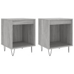 vidaXL Noptiere, 2 buc., gri sonoma, 40x35x50 cm, lemn compozit vidaXL Noptiere, 2 buc., gri sonoma, 40x35x50 cm, lemn compozit