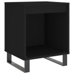 vidaXL Noptiere, 2 buc., negru, 40x35x50 cm, lemn compozit vidaXL Noptiere, 2 buc., negru, 40x35x50 cm, lemn compozit