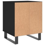 vidaXL Noptiere, 2 buc., negru, 40x35x50 cm, lemn compozit vidaXL Noptiere, 2 buc., negru, 40x35x50 cm, lemn compozit