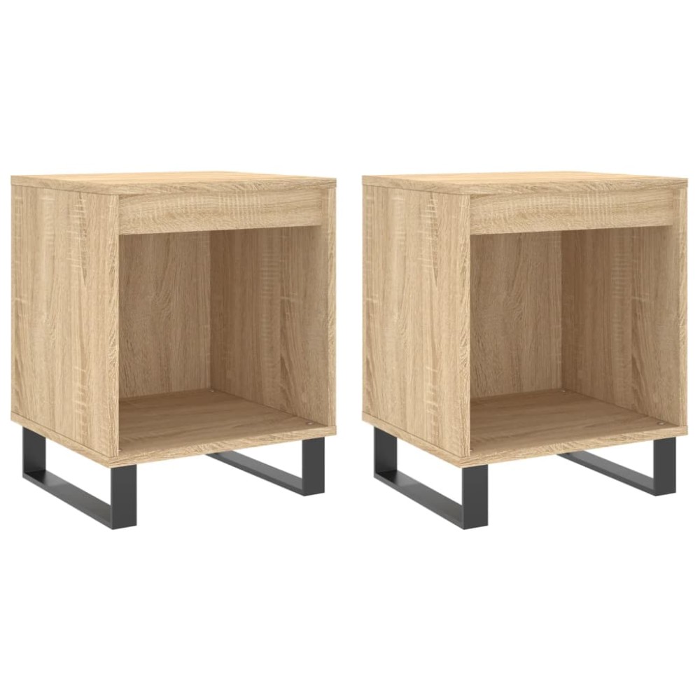 vidaXL Noptiere, 2 buc., stejar sonoma, 40x35x50 cm, lemn compozit