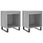 vidaXL Noptiere, 2 buc., gri sonoma, 40x35x50 cm, lemn compozit vidaXL Noptiere, 2 buc., gri sonoma, 40x35x50 cm, lemn compozit