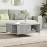 vidaXL Măsuță de cafea, gri beton, 80x80x36,5 cm, lemn prelucrat vidaXL Măsuță de cafea, gri beton, 80x80x36,5 cm, lemn prelucrat