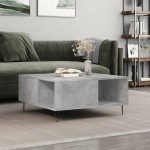 vidaXL Măsuță de cafea, gri beton, 80x80x36,5 cm, lemn prelucrat vidaXL Măsuță de cafea, gri beton, 80x80x36,5 cm, lemn prelucrat