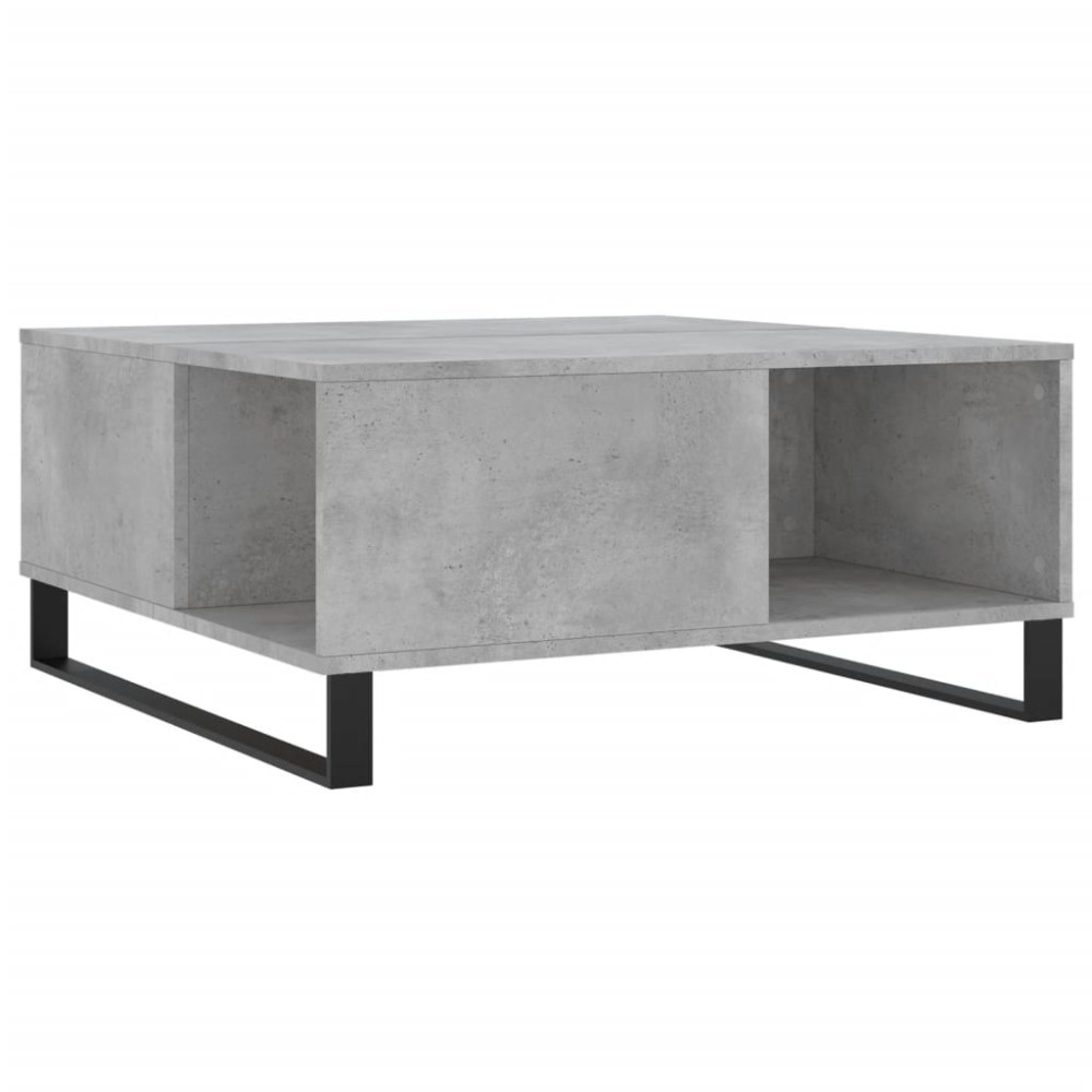 vidaXL Măsuță de cafea, gri beton, 80x80x36,5 cm, lemn prelucrat