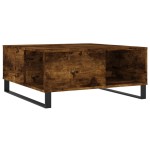 vidaXL Măsuță de cafea, stejar afumat, 80x80x36,5 cm, lemn prelucrat