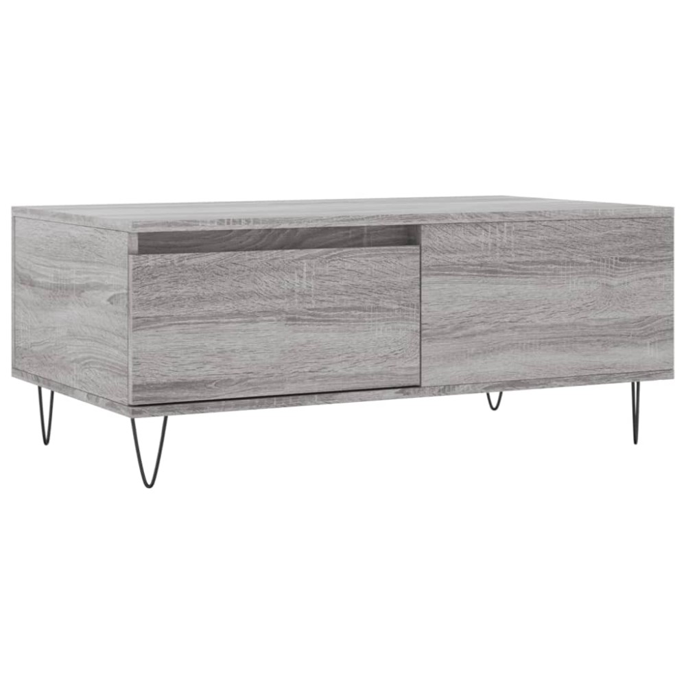 vidaXL Măsuță de cafea, gri sonoma, 90x50x36,5 cm, lemn prelucrat