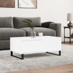 vidaXL Măsuță de cafea, alb, 90x50x36,5 cm, lemn prelucrat vidaXL Măsuță de cafea, alb, 90x50x36,5 cm, lemn prelucrat