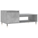 vidaXL Măsuță de cafea, gri beton, 100x50x45 cm, lemn prelucrat vidaXL Măsuță de cafea, gri beton, 100x50x45 cm, lemn prelucrat