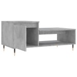 vidaXL Măsuță de cafea, gri beton, 100x50x45 cm, lemn prelucrat vidaXL Măsuță de cafea, gri beton, 100x50x45 cm, lemn prelucrat