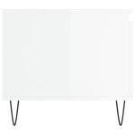 vidaXL Măsuță de cafea, alb extralucios, 100x50x45 cm, lemn compozit vidaXL Măsuță de cafea, alb extralucios, 100x50x45 cm, lemn compozit