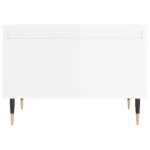 vidaXL Mese de cafea 2 buc. alb extralucios 50x46x35 cm lemn compozit