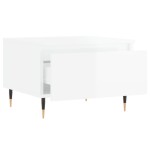 vidaXL Mese de cafea 2 buc. alb extralucios 50x46x35 cm lemn compozit