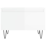 vidaXL Mese de cafea 2 buc. alb extralucios 50x46x35 cm lemn compozit