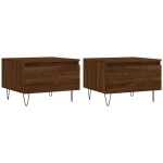 vidaXL Mese de cafea 2 buc. stejar maro 50x46x35 cm lemn compozit vidaXL Mese de cafea 2 buc. stejar maro 50x46x35 cm lemn compozit
