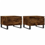 vidaXL Mese de cafea 2 buc. stejar fumuriu 50x46x35 cm lemn compozit vidaXL Mese de cafea 2 buc. stejar fumuriu 50x46x35 cm lemn compozit