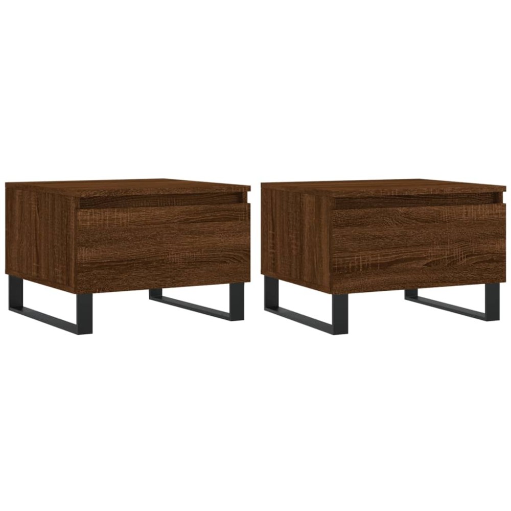 vidaXL Mese de cafea 2 buc. stejar maro 50x46x35 cm lemn compozit